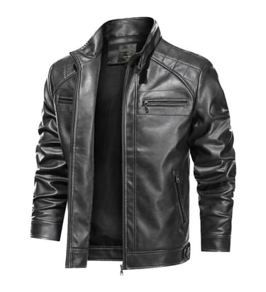 Jaqueta De Couro Masculina Slim Resistente
