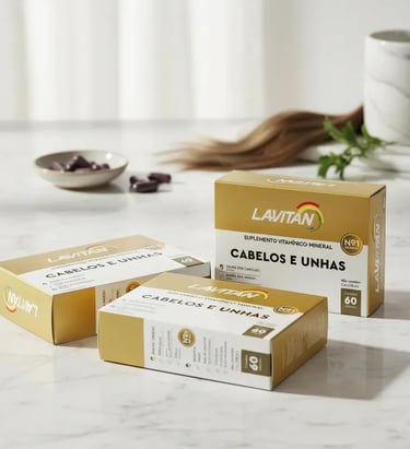 Lavitan Vitamina Para Cabelos E Unhas Com 60 Cápsulas / kit com 3 unidades de 60cps