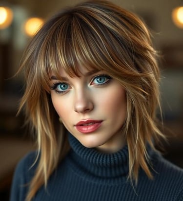 woman with a shullet haircut