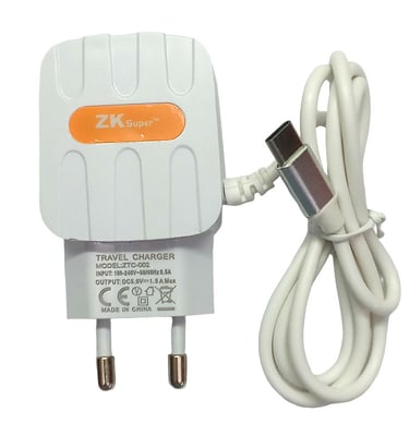 ZK Super Smart Charger Type-C AMart A069 Type-C Charger Type-C Fast Charger – Efficient Charging 