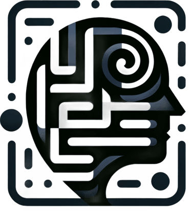 a black and white depiction of a face