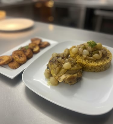 Magnifique assiette de Thieb au poulet