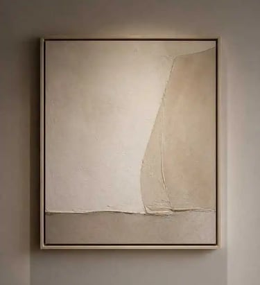Modern Minimalist Wall Art – Textured Neutral Abstract Canvas in Calm Tones