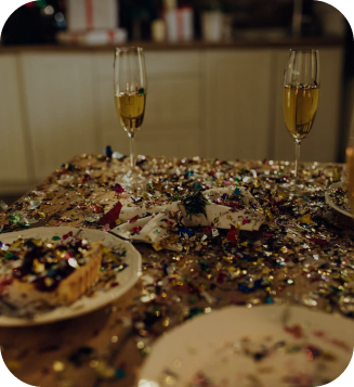 Pre and post party cleaning