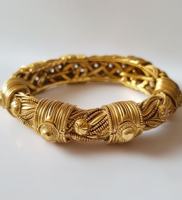 Gold Tone Etruscan Revival Bracelet