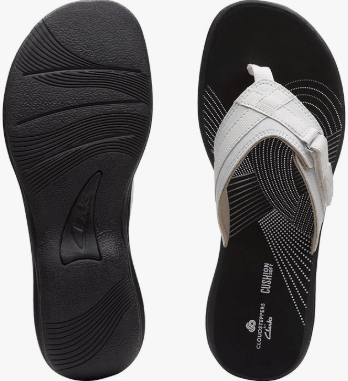 a pair of white flip flop