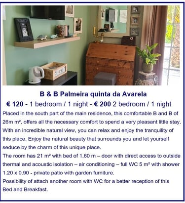 quinta da Avarela Bernard R L Delétrée locations touristiques au Portugal