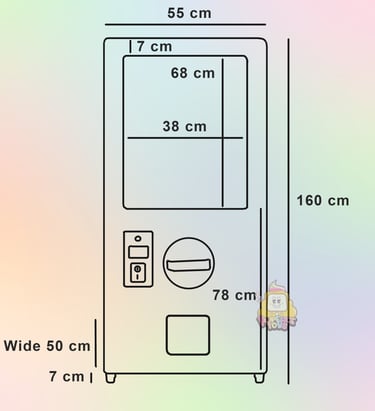 Penyewaan gacha gachapon custom jumbo square | Pupeace Toy