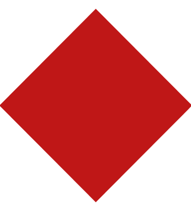 a red square with a diamond shaped diamond