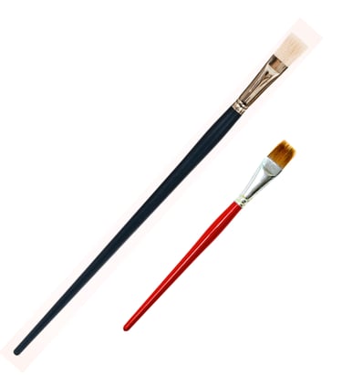 acrylic brush length acrylic painting