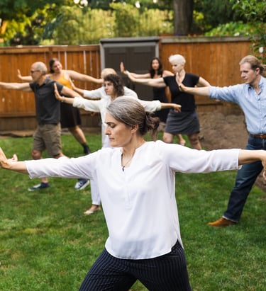 Qigong farm to table dinner workshop. Portland, oregon city clackamas wellness day saturday sept 20