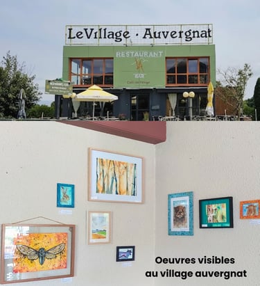 exposition aquarelle puy de Dôme Orcines Village auvergnat