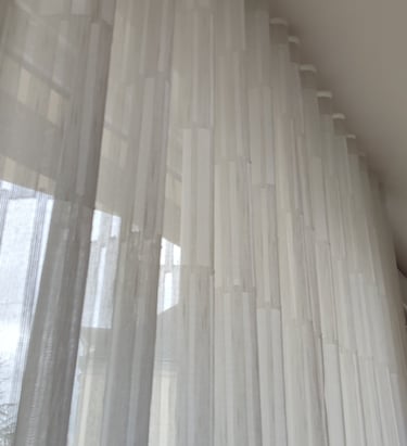 Tête de rideau wave tissu Anis Ado