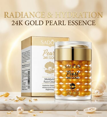 a jar of gold pearls and pearls in a jar of gold