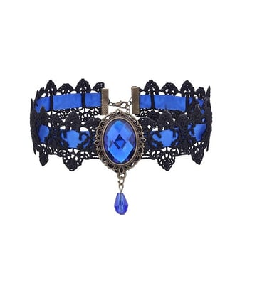 Gothic Lace Choker Vampire Necklace for Women