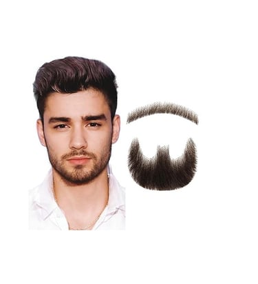 Beauty Fake Mustache Realistic Beard Goatee Beard, 100% Human Hair