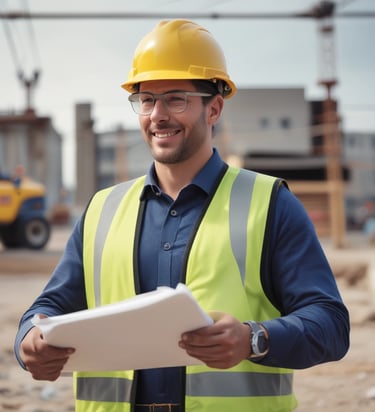 a man in a white shirt and a white helmet