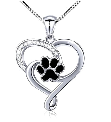 Bear/Dog Claw Heart Pendant Necklace
