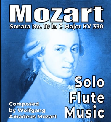 Mozart Sonata No. 10 in C Major Solo Flute Music