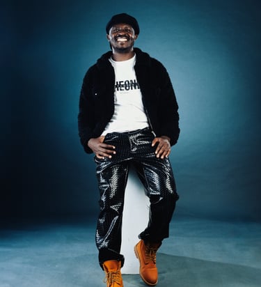 Chiluba, Kenyan dancer and founder of TheOne Studios in Nairobi, posing