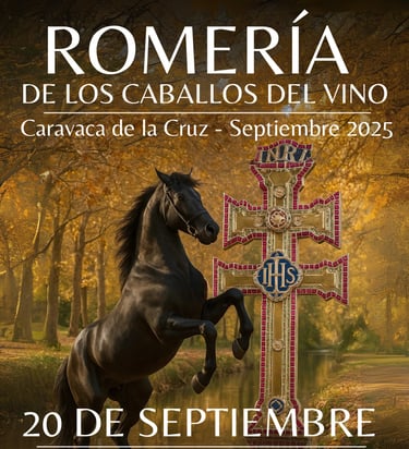Diseño de cartel para la Romería de los Caballos del Vino realizado por Salcedo Agencia.