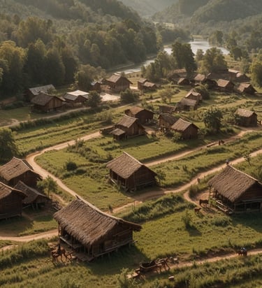 Cherokee Native American village
