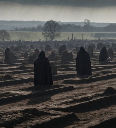 A mass graveyard after the Black Death