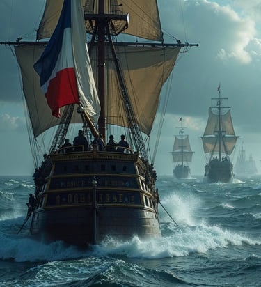 The French fleet of 40,000 strong
