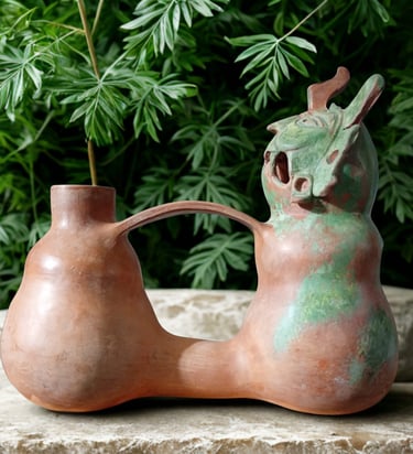 Vasija silbadora con cabeza resonante