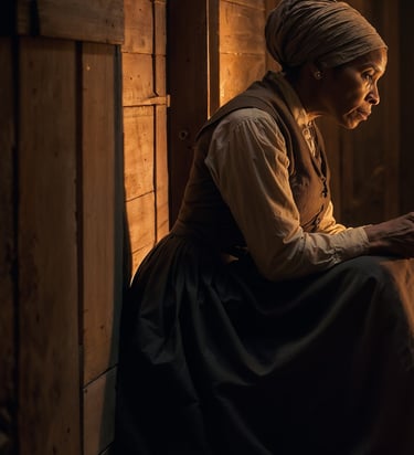 Harriet Tubman Takes Shelter in a Safehouse Along the Underground Railroad