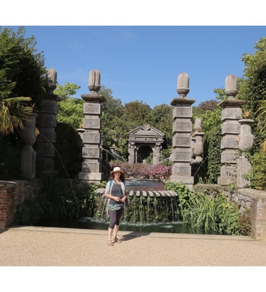 Artist visiting national trust gardens