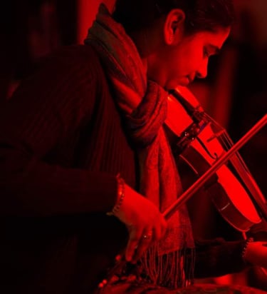 A picture of Srividya Venkat performing