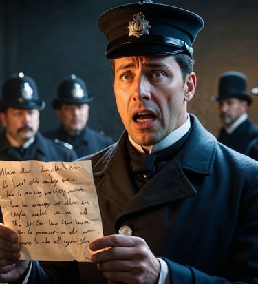 Constable reads Jack the Ripper's threatening letter