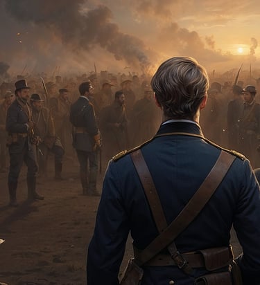 Robert Gould Shaw and the 54th Massachusetts Infantry Regiment, stand firm in their resolve.