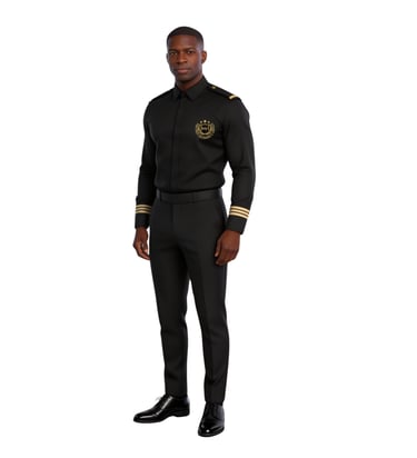 a man in a uniform standing in a uniform