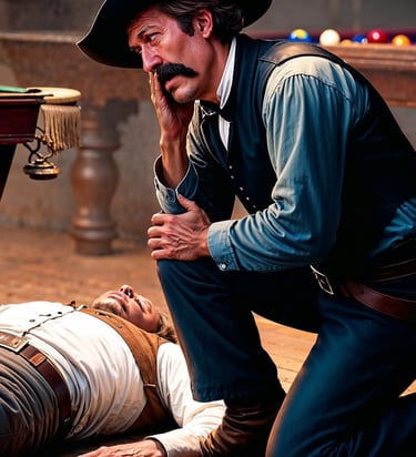 Wyatt Earp morns the murder of his brother, Morgan Earp