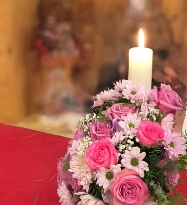 Oversized White Pillar Candles for church, baptism, ritual or sacred ceremony.