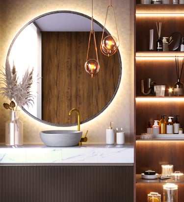 Mdain Hotel Guest Amenities Placed In A Bathroom 
