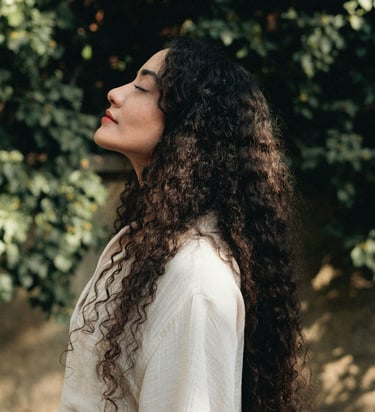 Woman in Nature Reiki Session 