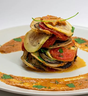 presentation d'une ratatouille