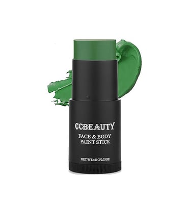 CCbeauty Witch Green Face Paint Stick, Face Painting Kit, Dark Green Cream SFX Makeup