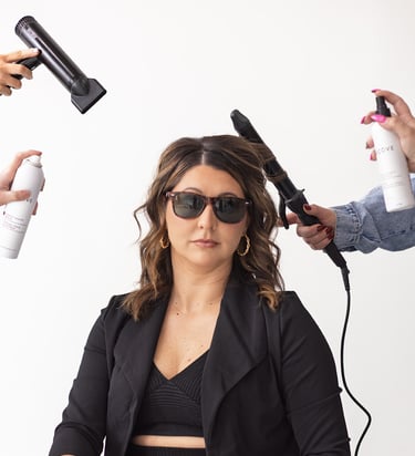 fun photo of owner at Meraki and Co salon and spa greer sc 