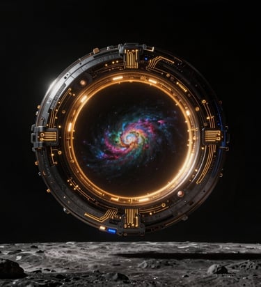        Massive holographic shield dome protecting station,   QUANTUMSHELL.TECH