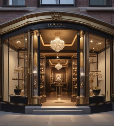Close-up of a gleaming red sports car hood with a luxury estate blurred in the background.