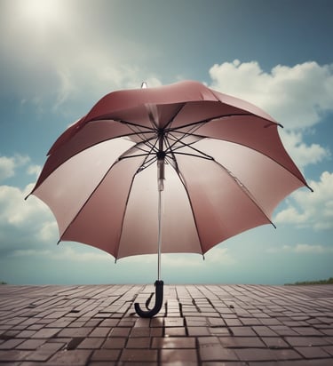 Close-up of a gleaming red sports car hood with a luxury estate blurred in the background.