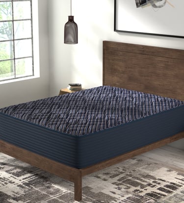 Symbol mattress on a bed frame