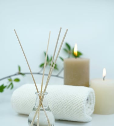 Relaxing aromatherapy massage with essential oils