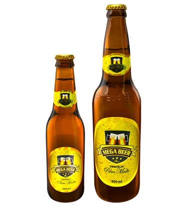 Cerveja Mega Beer Puro Malter 355ml e 600ml