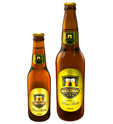 Cerveja Mega Chopp Puro Malter 355ml e 600ml