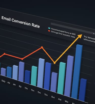 Graph showing email conversion rate